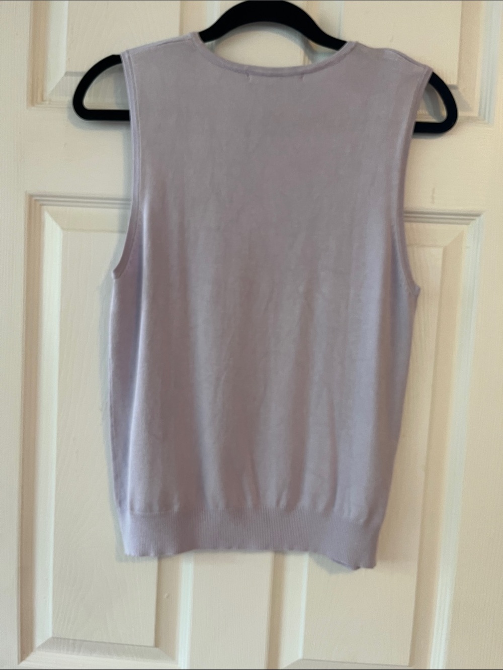 Sonia Lavender Pointelle Diamond Sleeveless Knit Tank - Picture 4 of 4